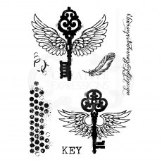 Woodware Clear Stamps Flying Keys | Set of 7