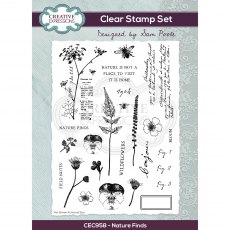 Creative Expressions Sam Poole Clear Stamp Set Nature Finds | Set of 25