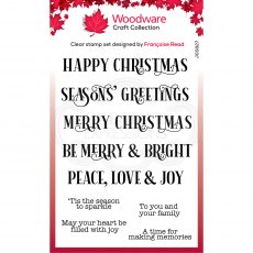 Woodware Clear Stamps Christmas Sparkle | Set of 9