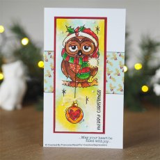 Woodware Clear Stamps Bauble Owl | Set of 4