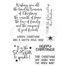 Woodware Clear Stamps Special Christmas Words | Set of 7