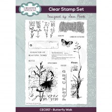 Creative Expressions Sam Poole Clear Stamp Set Butterfly Walk