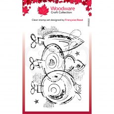 Woodware Clear Stamps Three Baubles