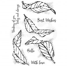 Woodware Clear Stamps Fluttering Leaves | Set of 8
