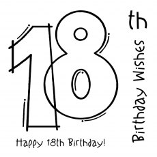 Woodware Clear Stamps 18th Birthday