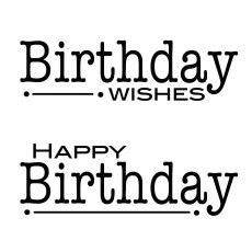 Woodware Clear Stamps Double Birthdays| Set of 2
