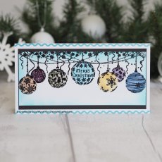 Creative Expressions Designer Boutique Collection Rubber Stamp Bauble Garland