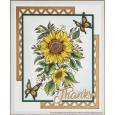 Creative Expressions Designer Boutique Collection Clear Stamps Dazzling Sunflower