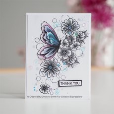 Creative Expressions Designer Boutique Collection Clear Stamps Butterfly Blooms