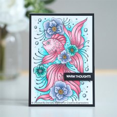 Creative Expressions Designer Boutique Collection Clear Stamps Floral Bubbles