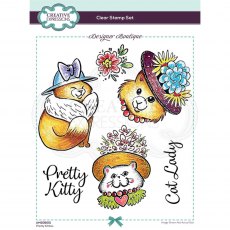 Creative Expressions Designer Boutique Collection Clear Stamp Pretty Kitties | Set of 6