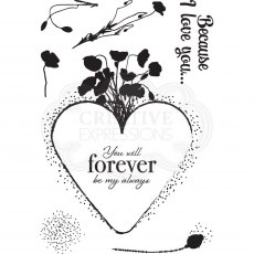 Creative Expressions Designer Boutique Collection Clear Stamps Eternal Poppies