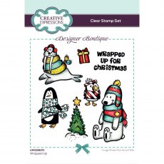 Creative Expressions Designer Boutique Collection Clear Stamp Wrapped Up
