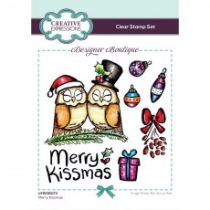 Creative Expressions Designer Boutique Collection Clear Stamp Merry Kissmas