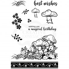 Creative Expressions Designer Boutique Collection Clear Stamp Tiptoe Amongst The Toadstools