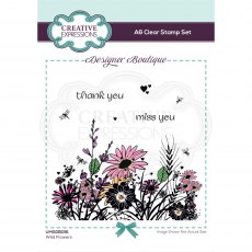 Creative Expressions Designer Boutique Collection Clear Stamp Wild Flowers