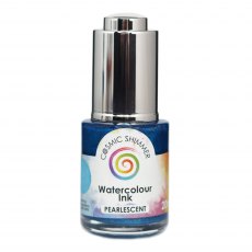 Cosmic Shimmer Pearlescent Watercolour Ink Cerulean Blue