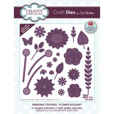Sue Wilson Craft Dies Finishing Touches Collection Flower Bouquet | Set of 20