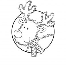 Woodware Clear Stamps Festive Fuzzies Mini Reindeer