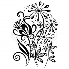 Woodware Clear Stamps Curly Petals