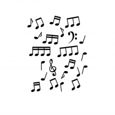 Woodware Clear Stamps Mini Music Background