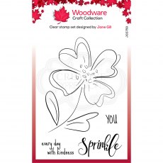 Woodware Clear Stamps Poppy Sketch | Set of 4