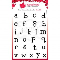 Woodware Clear Stamps Quirky Typewriter Alphabet Lowercase | Set of 26