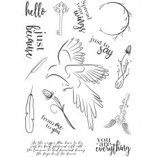 Creative Expressions Bonnita Moaby Clear Stamp Set Spread Your Wings | Set of 15