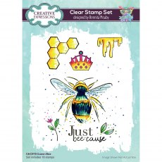 Creative Expressions Bonnita Moaby Clear Stamp Set Queen Bee | Set of 16