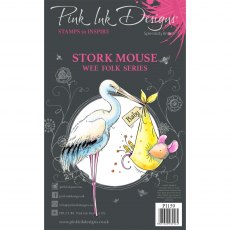 Pink Ink Designs Clear Stamp Stork Mouse | Set of 5