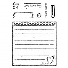 Woodware Clear Stamps Love Notes | Set of 7