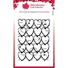 Woodware Clear Stamps Heart Background