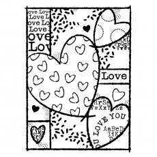 Woodware Clear Stamps Heart Collage
