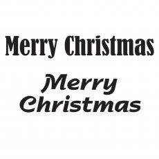 Woodware Clear Stamps Merry Christmas | Set of 2