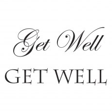Woodware Clear Stamps Just Words Get Well | Set of 2