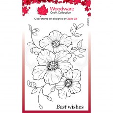 Woodware Clear Stamps Petal Trio | Set of 2