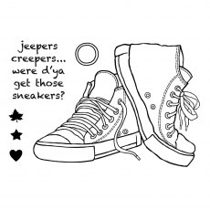 Woodware Clear Stamps Sneakers | Set of 4
