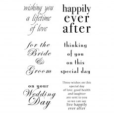 Woodware Clear Stamps Wedding Words | Set of 6