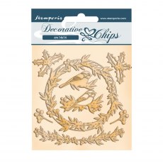 Stamperia Decorative Chips Romantic Christmas Garland