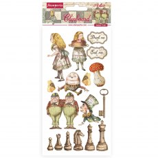 Stamperia Adhesive Chipboard Alice Through The Looking Glass