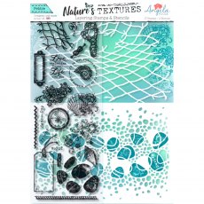 Angela Poole Natures Textures Layering Stamps & Stencil Set Pebble | Set of 29