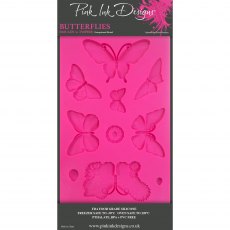 Pink Ink Silicone Mould Butterflies | 5 x 8 inch