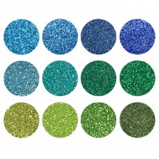 Hunkydory Diamond Sparkles Glitter Blues & Greens | Set of 12