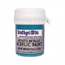 IndigoBlu Artists Metallic Acrylic Paint Kingfisher Blue | 20ml