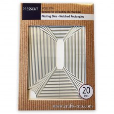 Presscut Rectangle with Notched Corners Nesting Dies | Set of 20