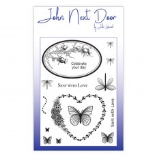 John Next Door Clear Stamp Butterfly Frames