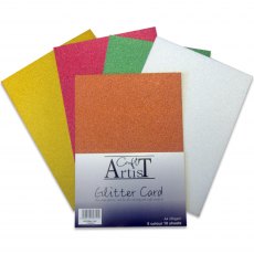 Craft Artist A4 Glitter Card Festive Tones | 10 sheets