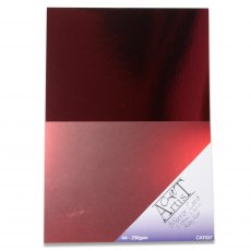 Craft Artist A4 Mirror Card Ruby Red | 10 sheets