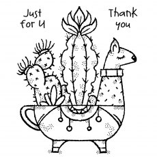 Woodware Clear Stamps Llama Planter