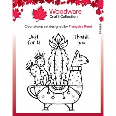Woodware Clear Stamps Llama Planter